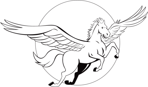 Flying Pegasus Coloring Page